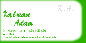 kalman adam business card