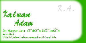 kalman adam business card